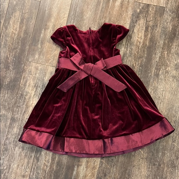 Rare Editions Red Velvet Tiered Dress - Picture 6 of 11